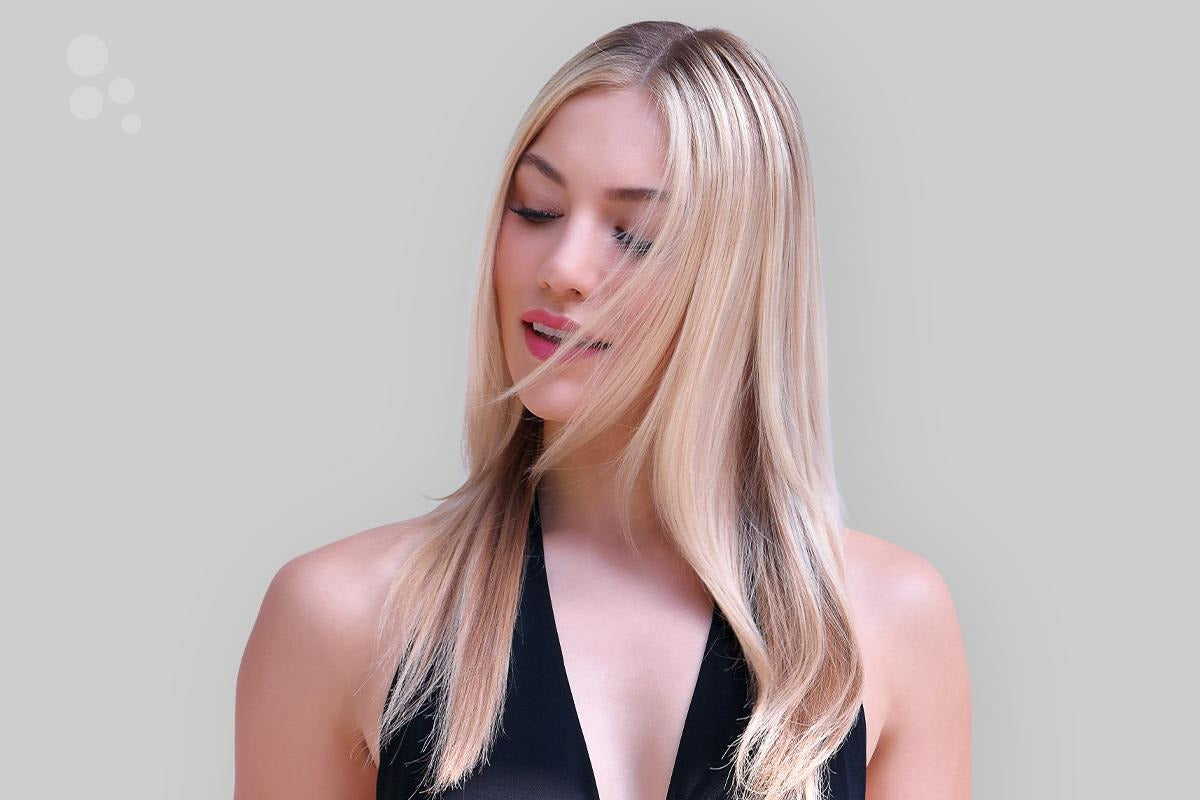 Girl showing her beautiful hair - GK HAIR Australia