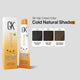 GK Hair Cream Color packaging with color swatches on a gray background